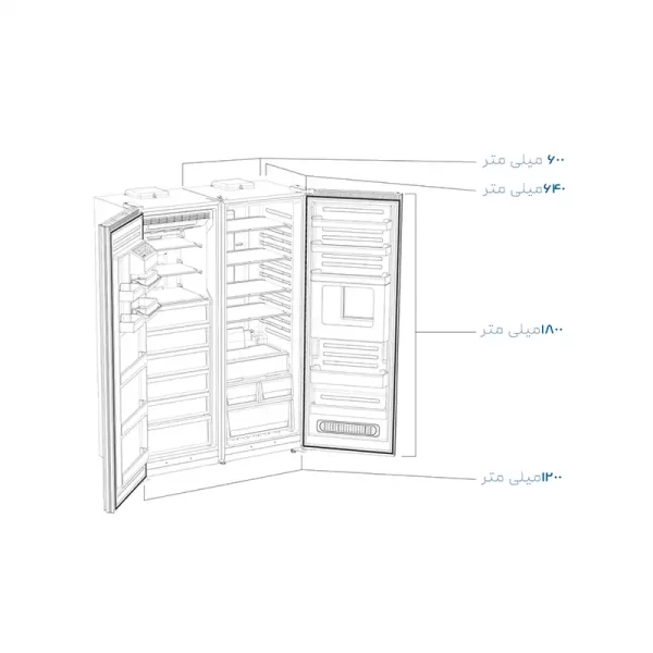 یخچال فریزر دوقلو کلور مدل گلوری پلاس سری 60 سفید
